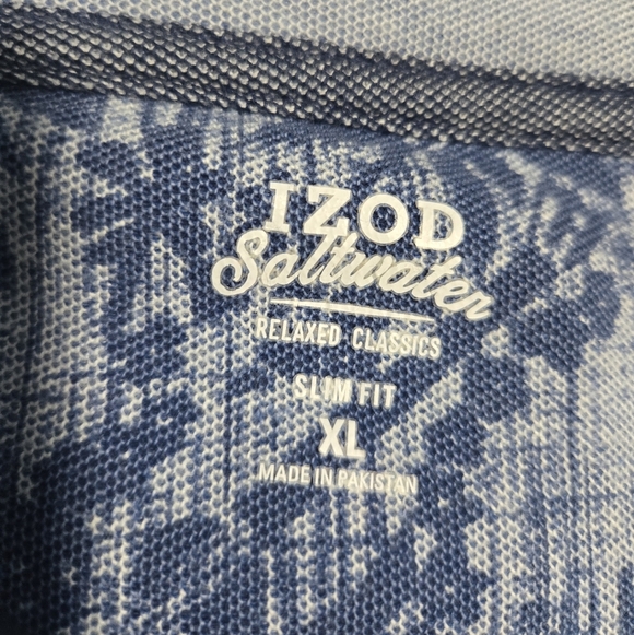 Izod Saltwater Relaxed Classics Quarter Zip  Slim Fit Pullover Sweatshirt XL - Picture 2 of 4